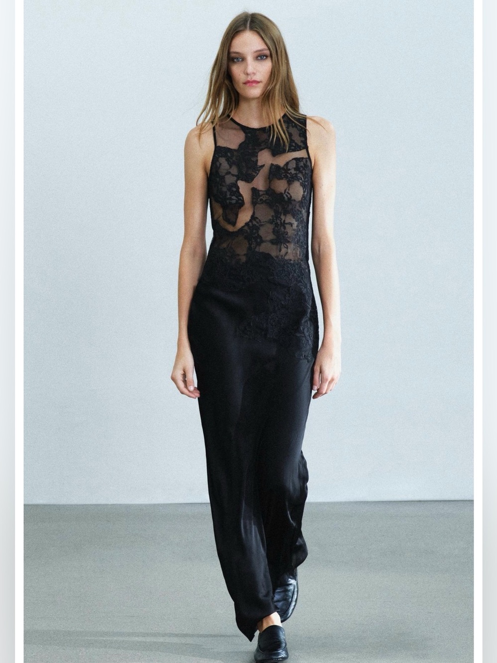 ZARA ZW COLLECTION LACE DETAIL MAXI DRESS